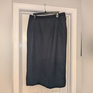 Pendleton Dark Gray Midi Straight Skirt